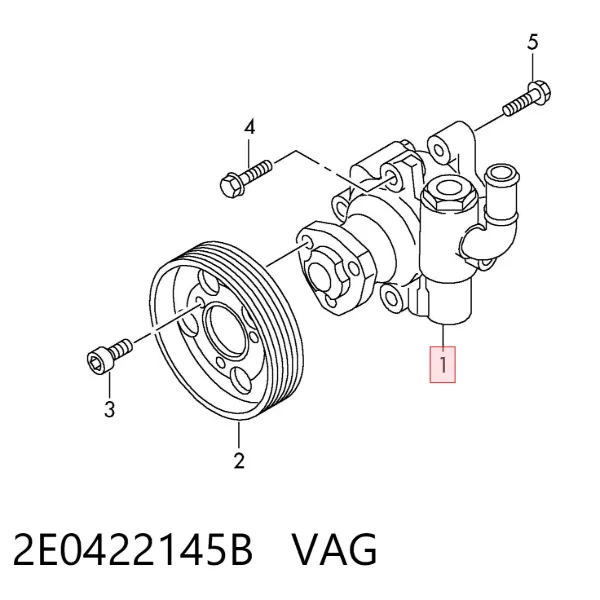 Pompa wspomagania hydraulicznego kierownicy 2E0422145B VAG