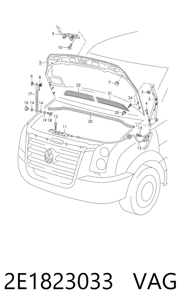 Maska silnika Volkswagen Crafter 30-35