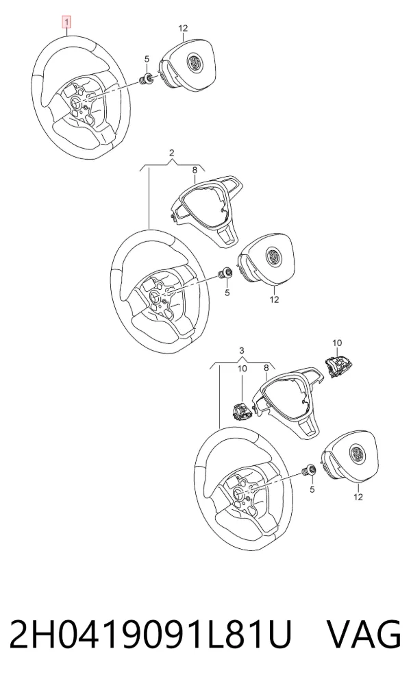 Kierownica 2H0419091L81U VAG