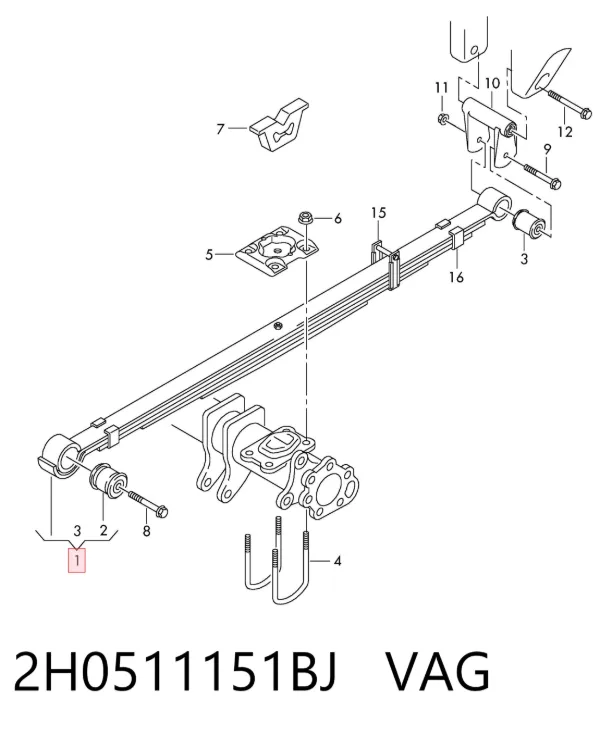 Resor tylny 2H0511151BJ VAG