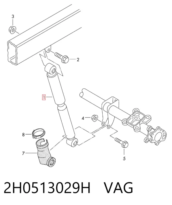 Amortyzator tylny 2H0513029H VAG