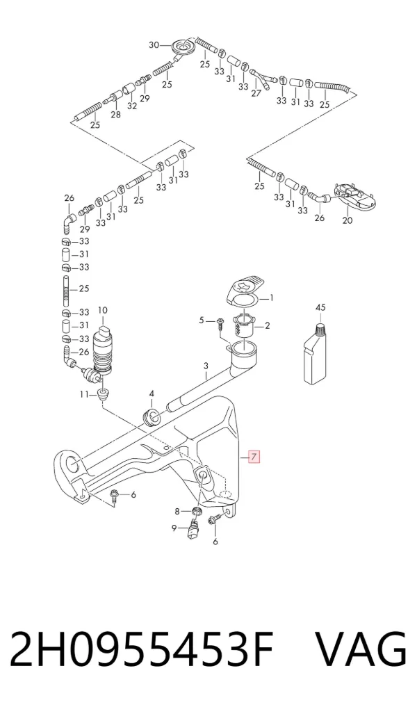 Zbiorniczek spryskiwacza szyb Volkswagen AMAROK 2HA, 2HB, S1B, S6B, S7A, S7B