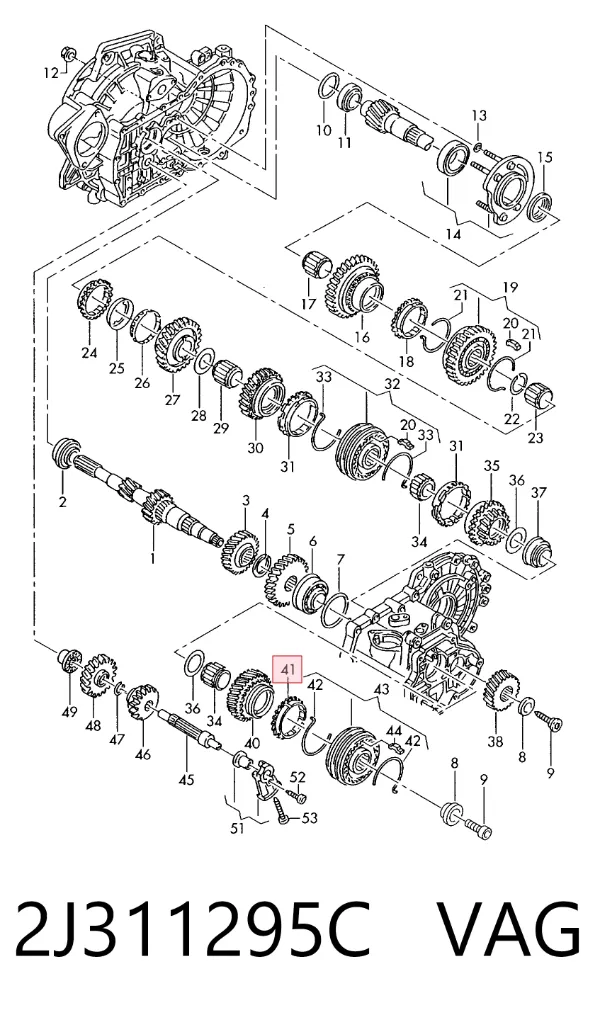 Synchronizator 5. biegu 2J311295C VAG