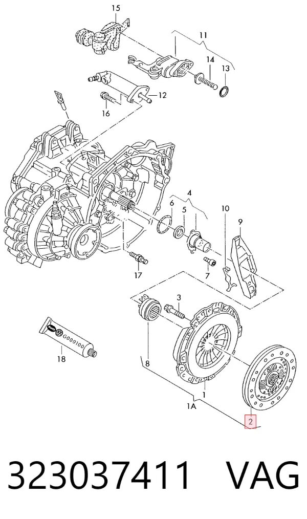 Tarcza sprzęgła 323037411 VAG