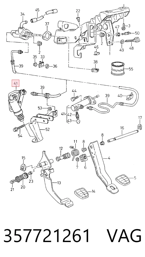 Cylinder roboczy sprzęgła 357721261 VAG