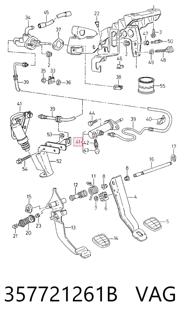 Cylinder roboczy sprzęgła 357721261B VAG