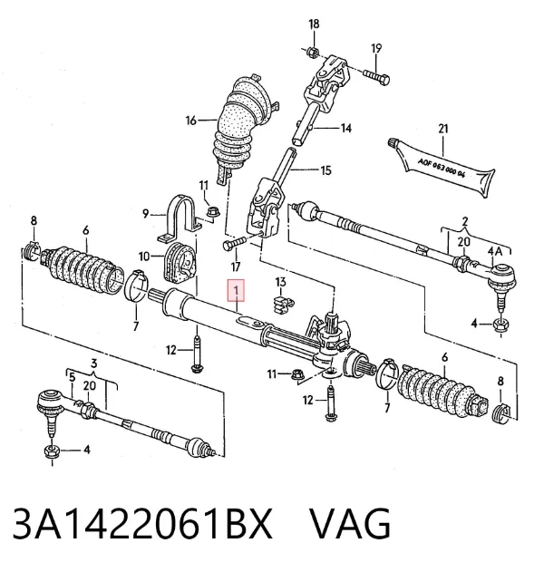 Listwa kierownicza (maglownica) 3A1422061BX VAG