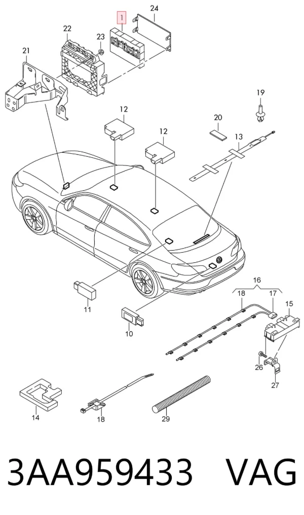 Blok komfortu Volkswagen Passat CC B6