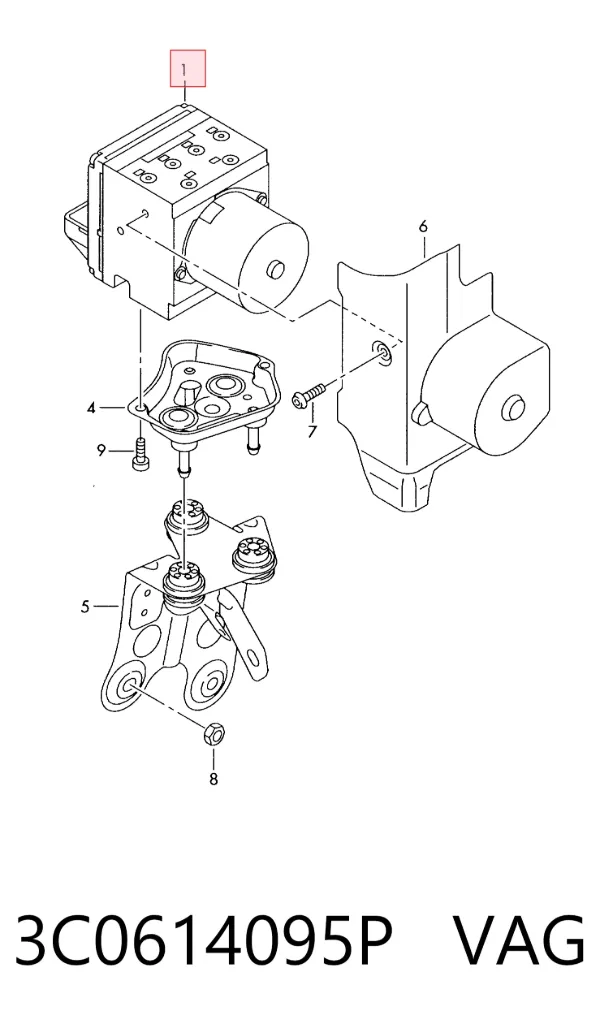 Sterownik ABS  hydrauliczny Volkswagen Passat B6