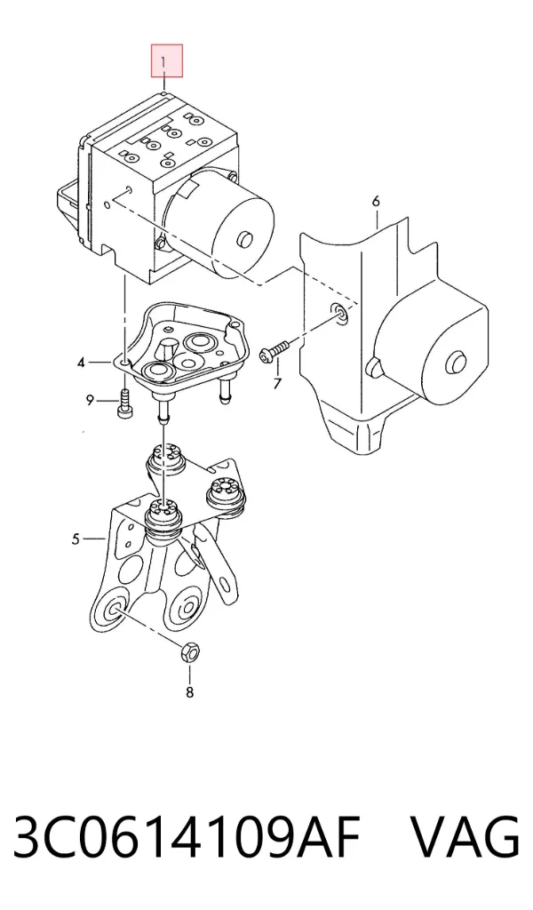 Sterownik ABS  hydrauliczny Volkswagen Passat B7