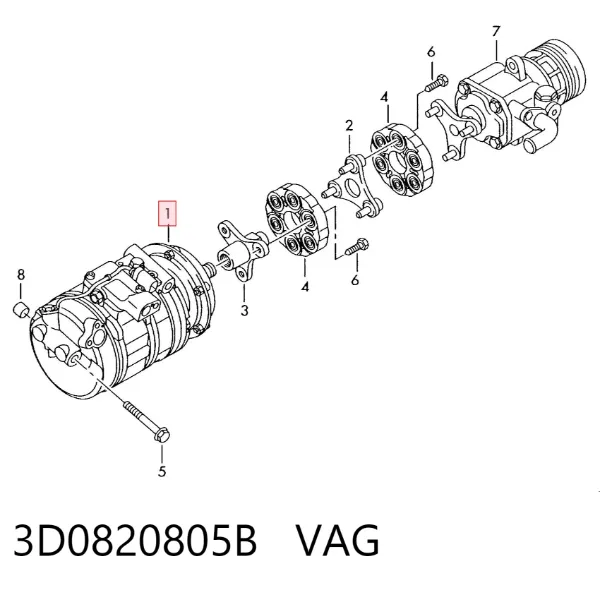 Sprężarka klimatyzacji 3D0820805B VAG