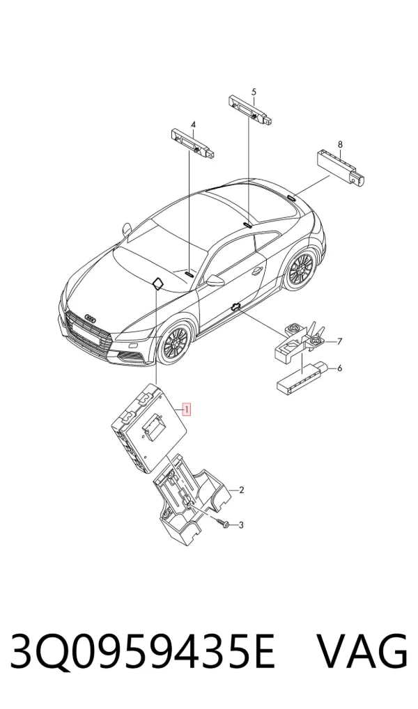 Sterownik immobilizera 3Q0959435E VAG