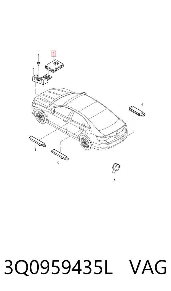 Sterownik immobilizera 3Q0959435L VAG