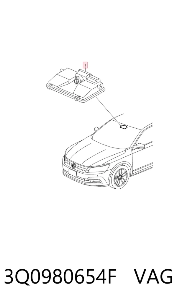 Kamera systemu zapewnienia widoczności 3Q0980654F VAG