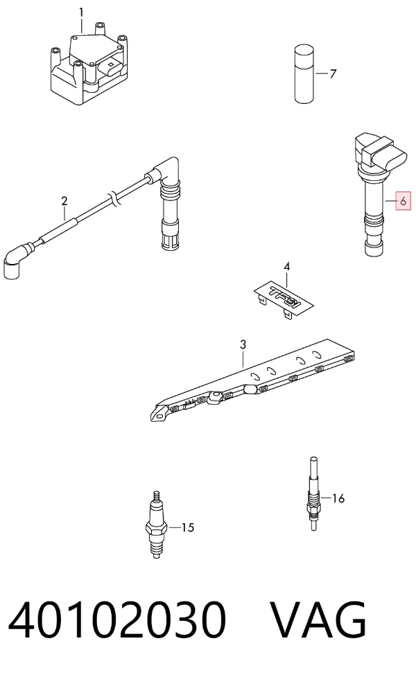 Cewka zapłonowa 40102030 VAG