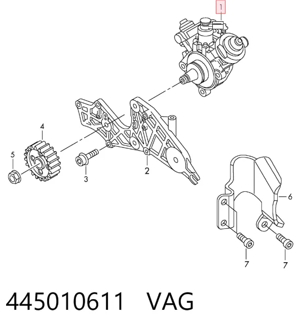 Pompa wtryskowa wysokiego ciśnienia 445010611 VAG