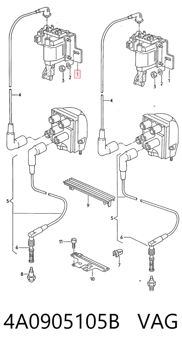 Cewka zapłonowa 4A0905105B VAG