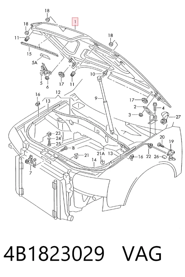 Maska silnika 4B1823029 VAG
