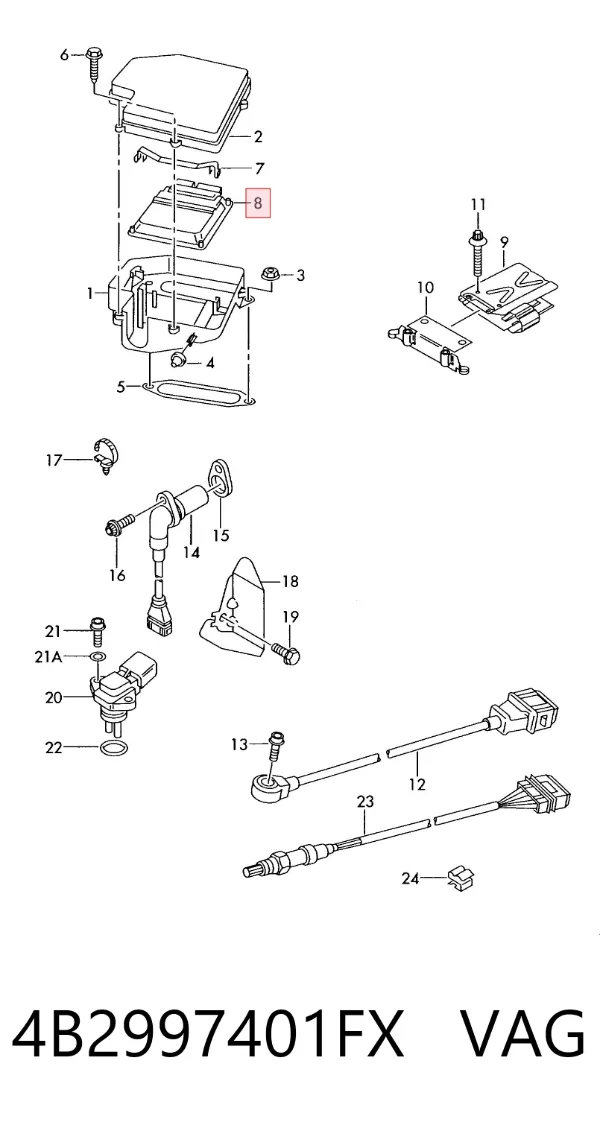 Sterownik silnika 4B2997401FX VAG