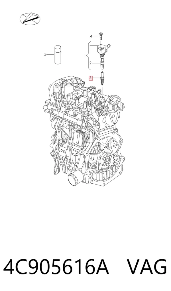 Świeca zapłonowa 4C905616A VAG
