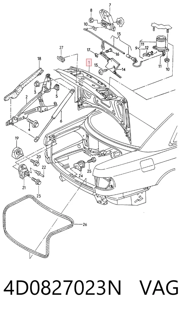 Klapa bagażnika Audi A8 D2