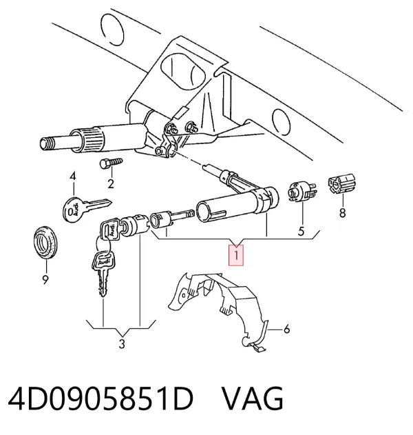 Stacyjka zapłonowa 4D0905851D VAG