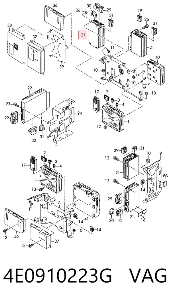 Wzmacniacz systemu audio 4E0910223G VAG