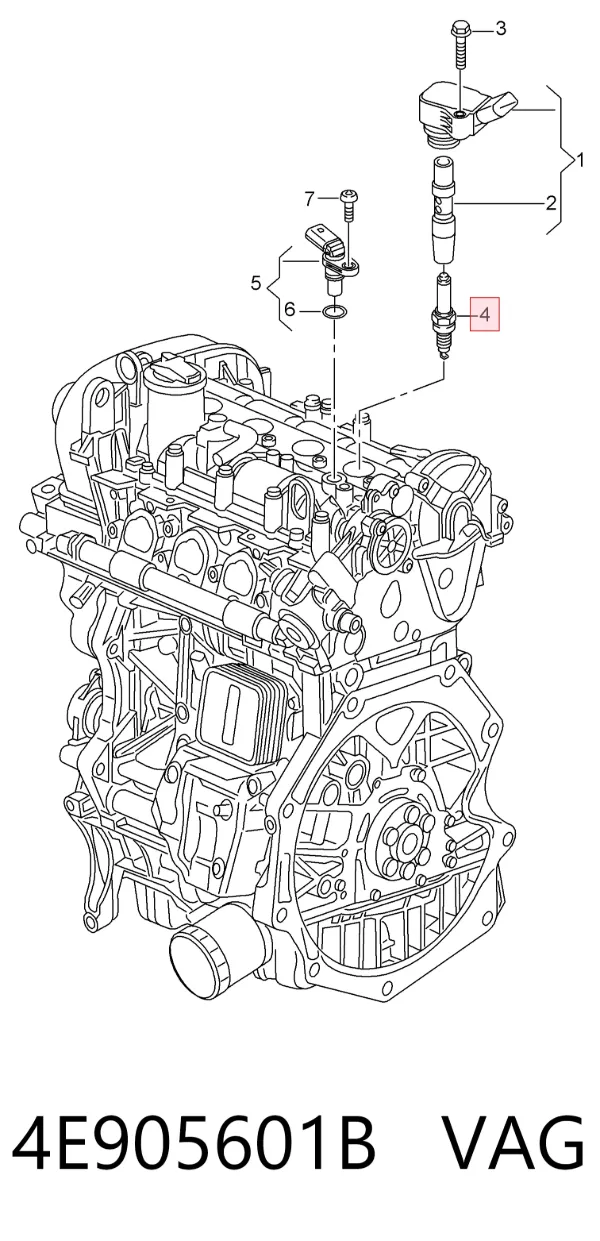 Świeca zapłonowa 4E905601B VAG