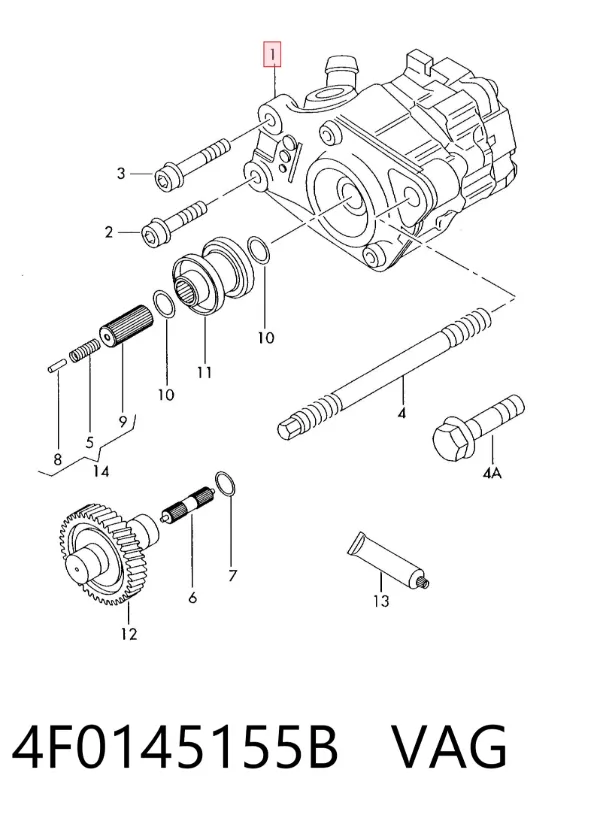 Pompa wspomagania hydraulicznego kierownicy 4F0145155B VAG