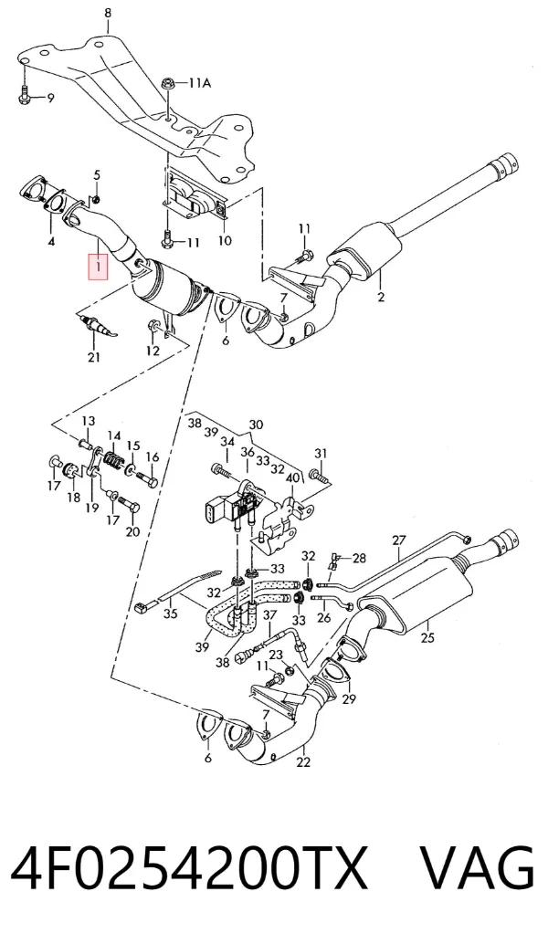 Konwerter-katalizator 4F0254200TX VAG