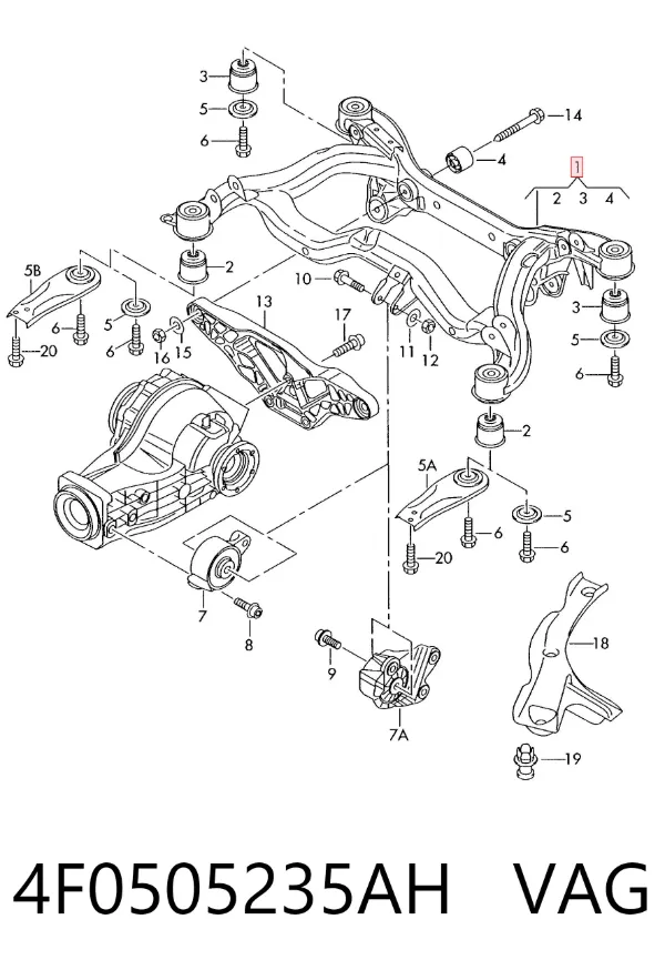 Korpus osi tylnej Audi A6 Allroad C6