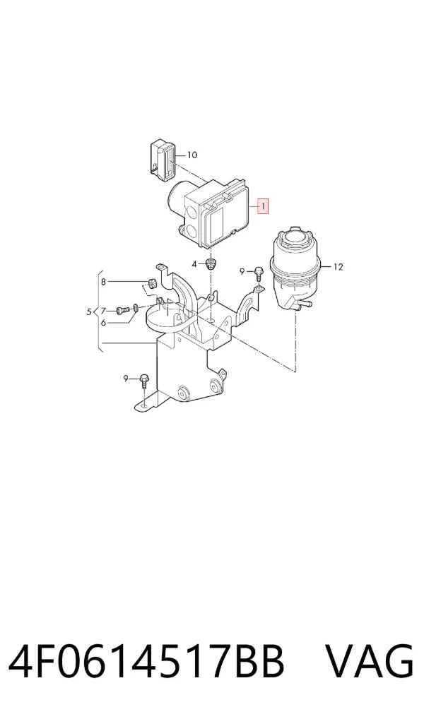 Sterownik ABS  hydrauliczny 4F0614517BB VAG
