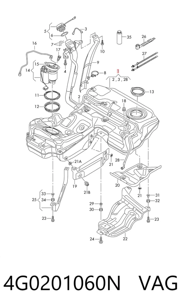 Zbiornik paliwa Audi A6 C7