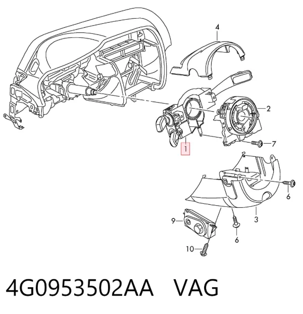 Przełącznik zespolony, w komplecie Audi A4 B9
