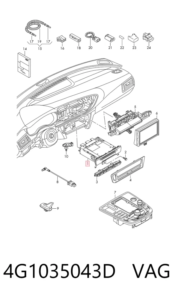 Radioodtwarzacz (radio AM/FM) Audi A6 C7