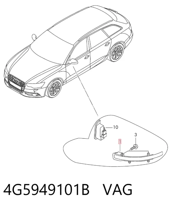 Kierunkowskaz lusterka lewy 4G5949101B VAG