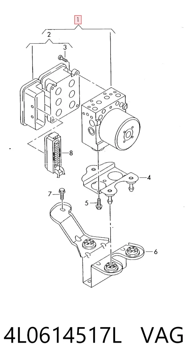 Sterownik ABS  hydrauliczny Audi Q7 4LB