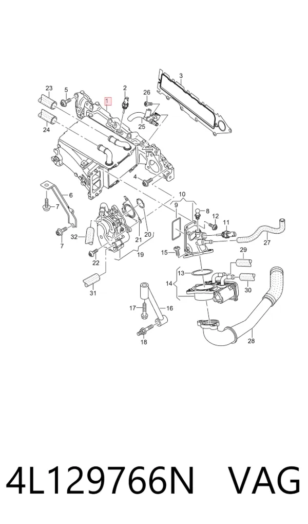 Kolektor ssący 4L129766N VAG