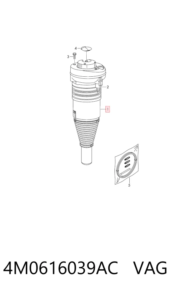 Amortyzator przedni 4M0616039AC VAG