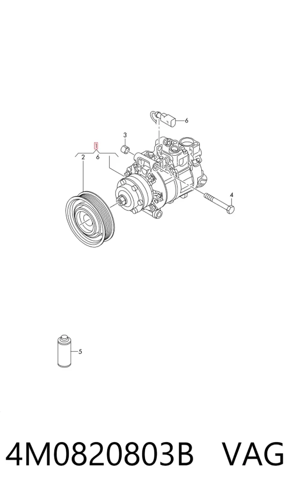 Sprężarka klimatyzacji 4M0820803B VAG