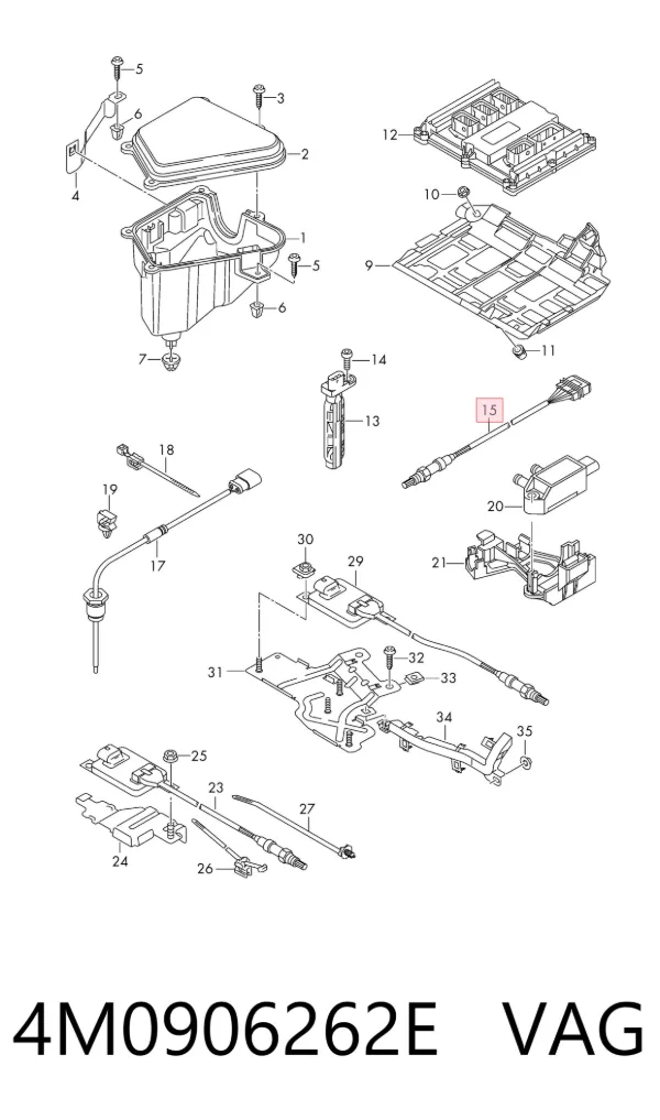Sonda lambda czujnik tlenu przed katalizatorem 4M0906262E VAG