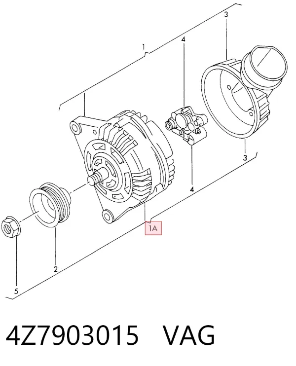 Alternator 4Z7903015 VAG