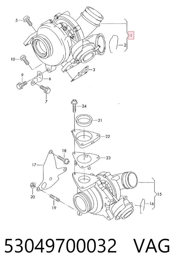Turbina 53049700032 VAG