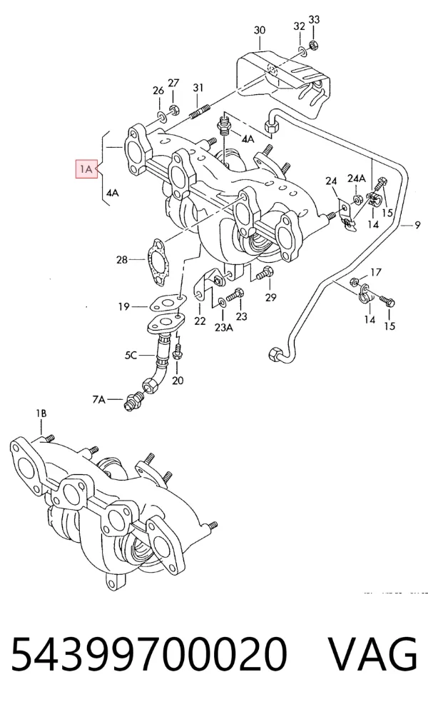 Turbina 54399700020 VAG