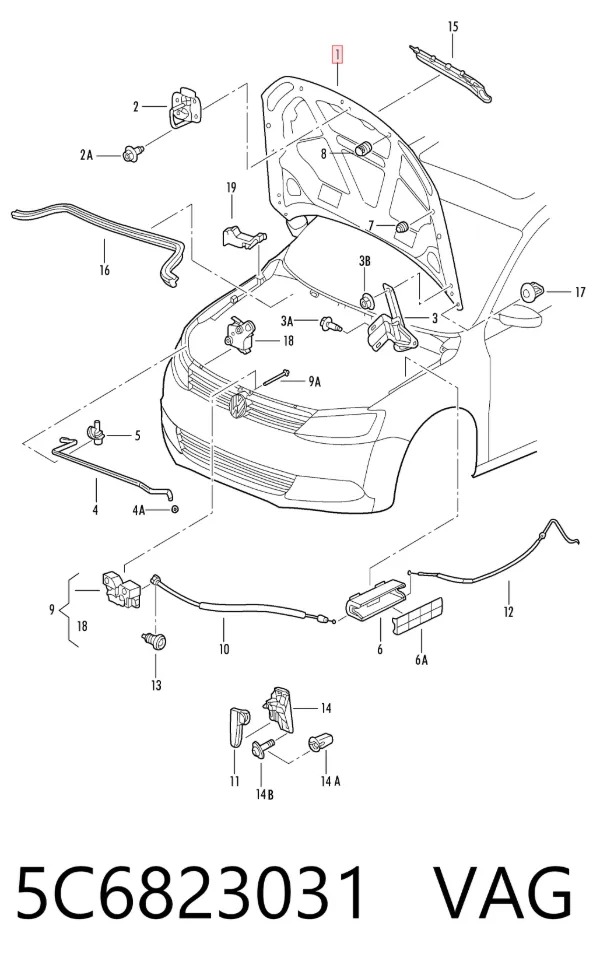 Maska silnika 5C6823031 VAG