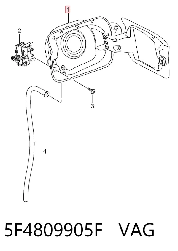 Klapka wlewu paliwa 5F4809905F VAG