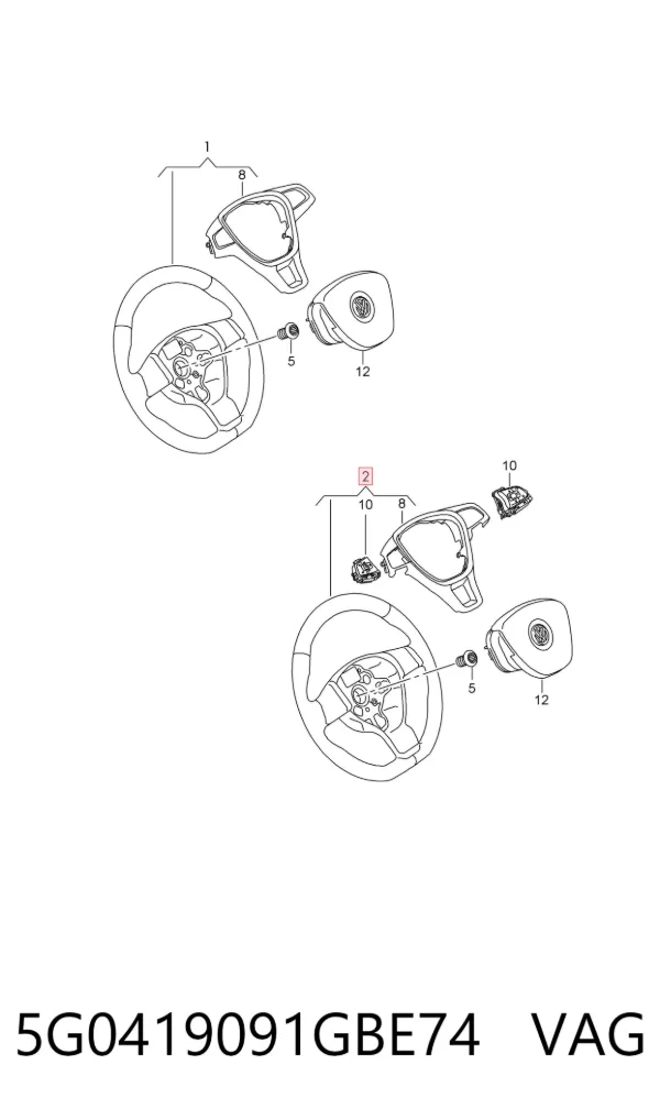 Kierownica 5G0419091GBE74 VAG