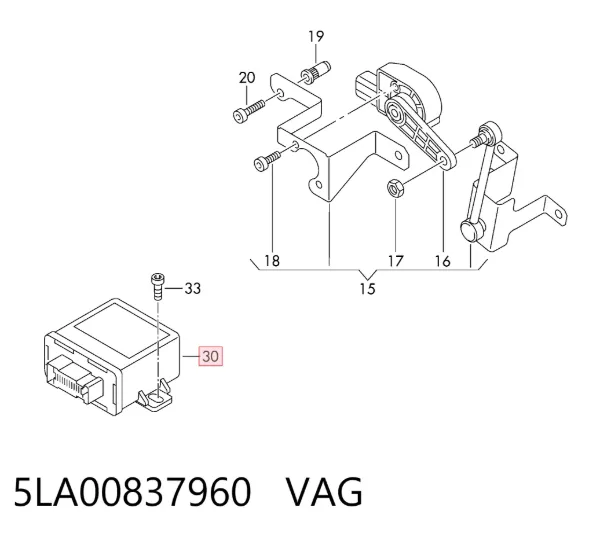 Sterownik oświetleniem adaptacyjnym 5LA00837960 VAG