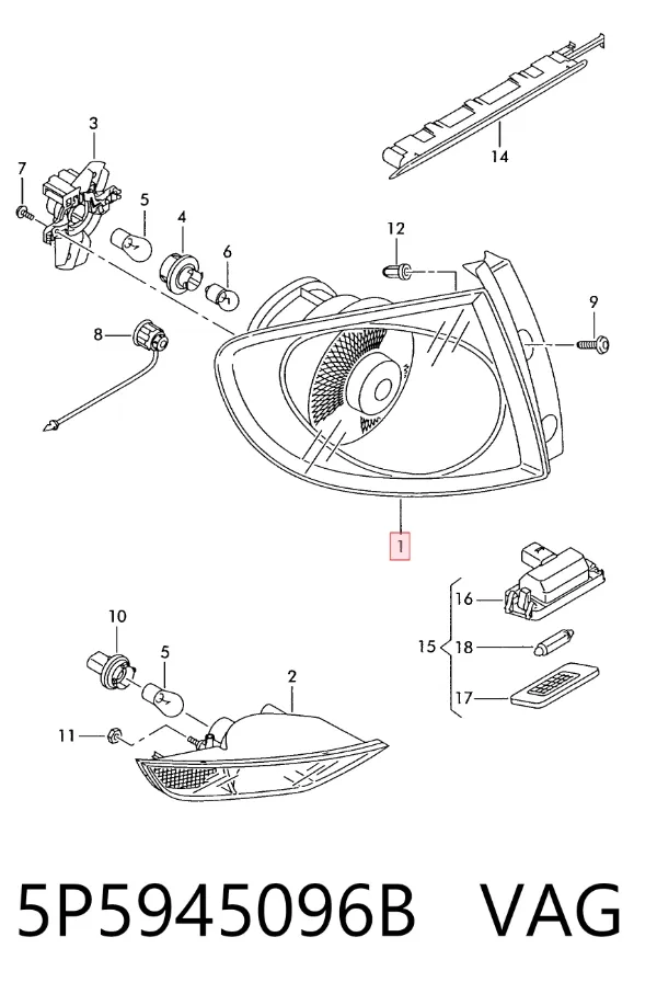 Lampa zespolona tylna prawa Seat Toledo III