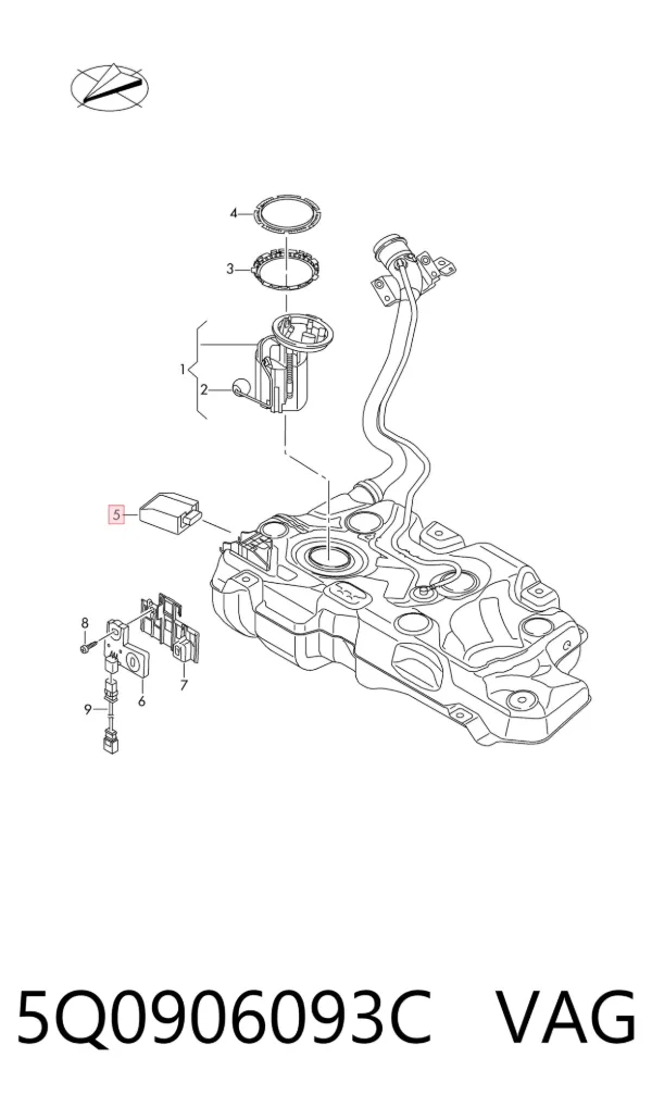 Sterownik pompy paliwa 5Q0906093C VAG